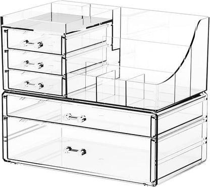 Yieach 2 Pack Clear Makeup Organizer Countertop by Yieach