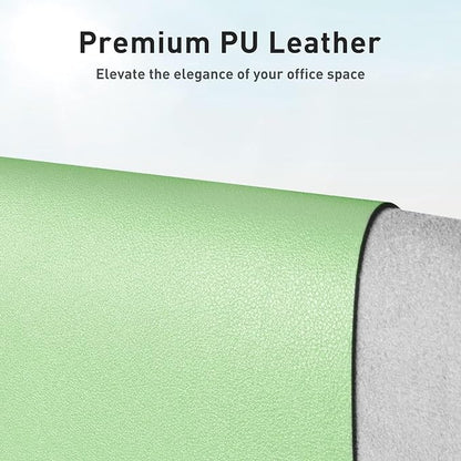 Aothia Leather Desk Pad Protector, Mouse Pad, Office Desk Mat, Non-Slip PU - Image 2