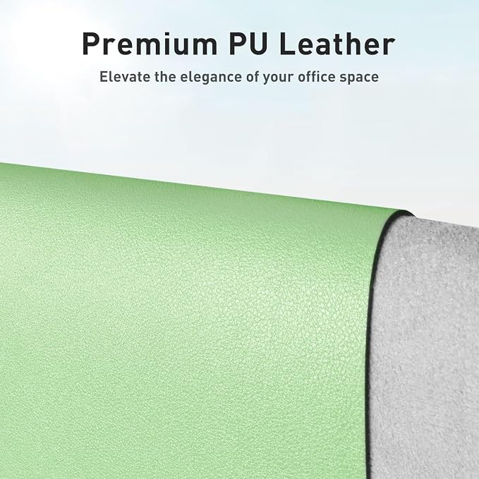 Aothia Leather Desk Pad Protector, Office Desk Mat, Large Mouse Pad, Non-Slip - Image 2