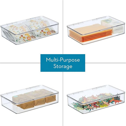 iDesign Plastic Stackable Hinged-Lid Storage Box - Image 5