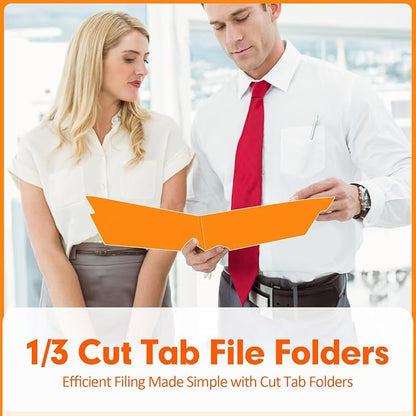 File Folder, PANDRI 120 Pack File Folder, 1/3 Cut Tab, Letter Size, Filing - Image 6