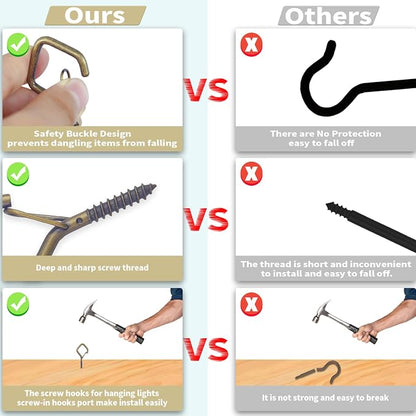 10 PCS Eye Screw Hooks for Hanging Heavy Duty - Image 4