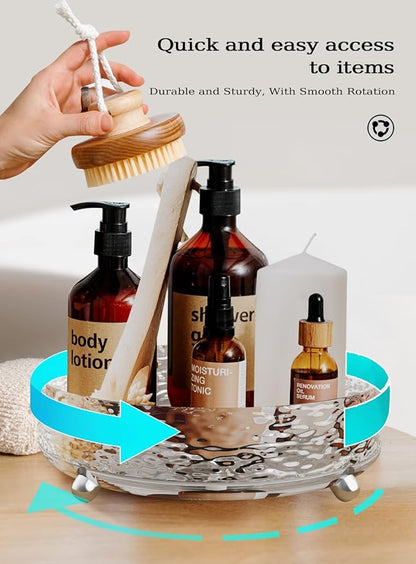 2 Pcs Lazy Susan Organizer, 9in &11in Elegant Lazy Susan Turntable Organizer - Image 5