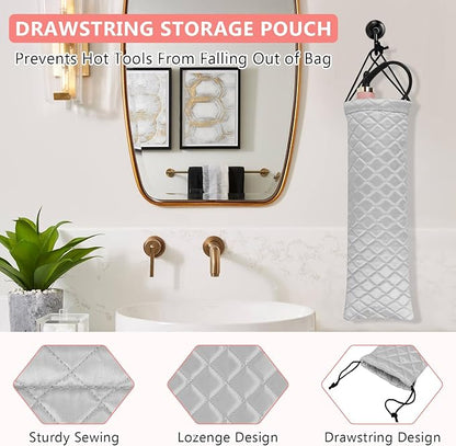 AMIJEAL Heat Resistant Hair Tools Organizer Bag Portable Travel Drawstring - Image 4