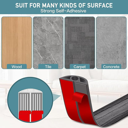 Floor Cord Cover Self Adhesive Cord Hider Floor Extension Cord Covers - Image 4
