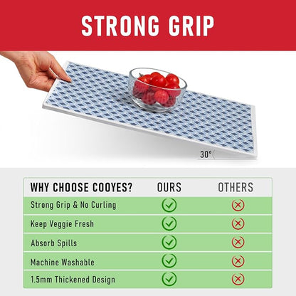 Cooyes 6 Pack Cloth Shelf Liners 17.7" × 36", Non-Slip Refrigerator Liners - Image 7