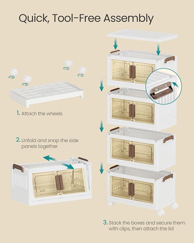 SONGMICS 26QT Plastic Storage Bins - Image 4