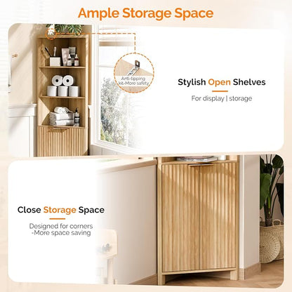 VINGLI 68" Tall Corner Cabinet - Image 4