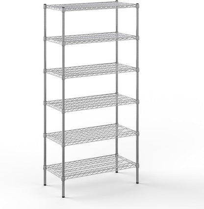 18" Deep x 36" Wide x 74" Height Wire Shelving Kit | 6-Tier | NSF Commercial by Regal+Altair