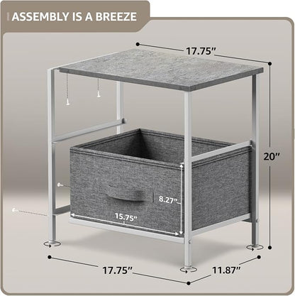 Sorbus Nightstand with 2 Drawers - Image 3