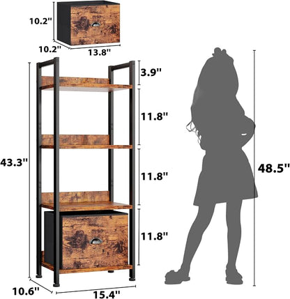 Furologee 4 Tier Bookshelf - Image 3