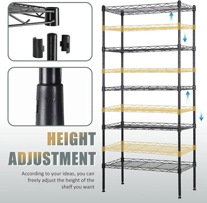 NChanmar 5-Tier Metal Shelving Unit Storage Shelves 48"x21"x12" Heavy Duty - Image 5
