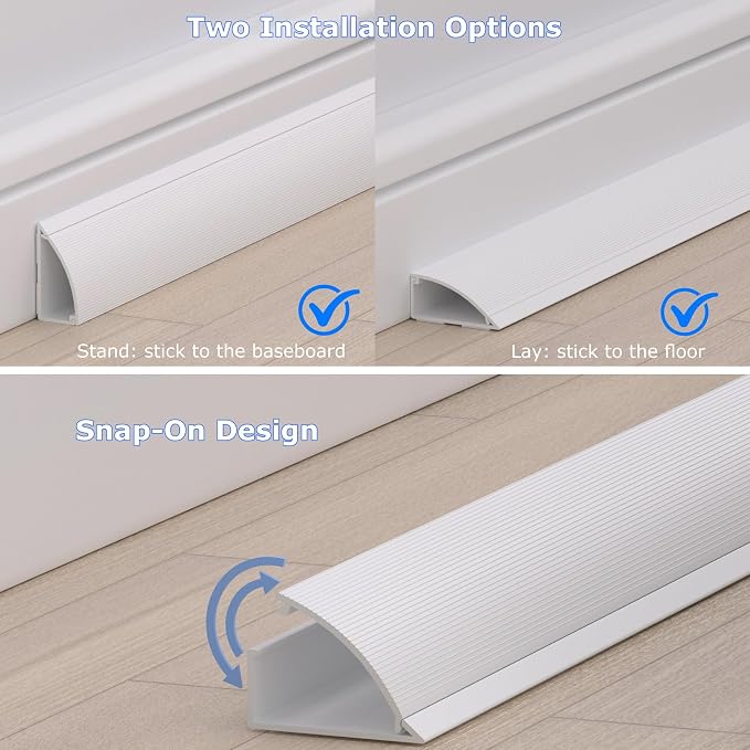 ZhiYo Corner Cable Hider, Floor Cord Cover - Image 3