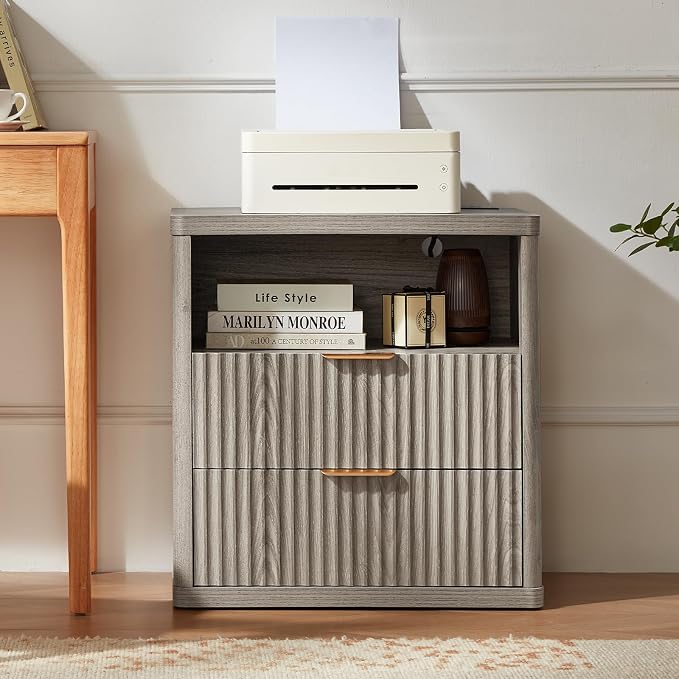 LEYAOYAO Fluted Farmhouse Nightstand Set of 2 - Image 9