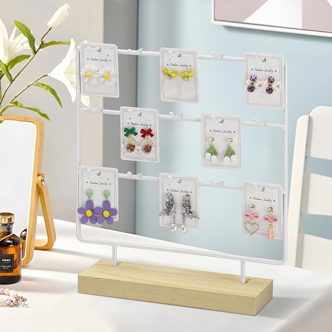 Earring Display Stand for Selling, Wood Earring Rack Tower Display Holder Stand - Image 7