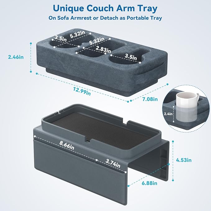 Couch Arm Tray Removable Armrest - Image 5