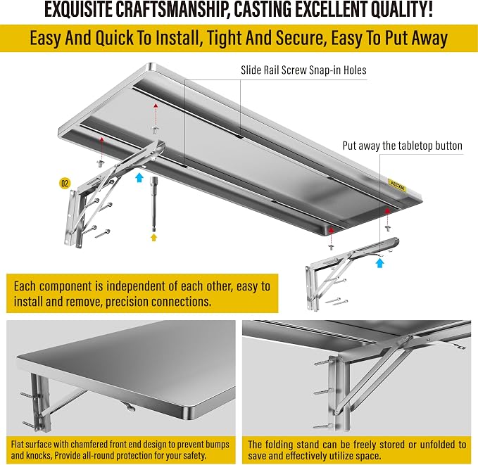 1.2x3ft Adjustable Rail Type Folding Storage Rack Shelf, Suitable - Image 6