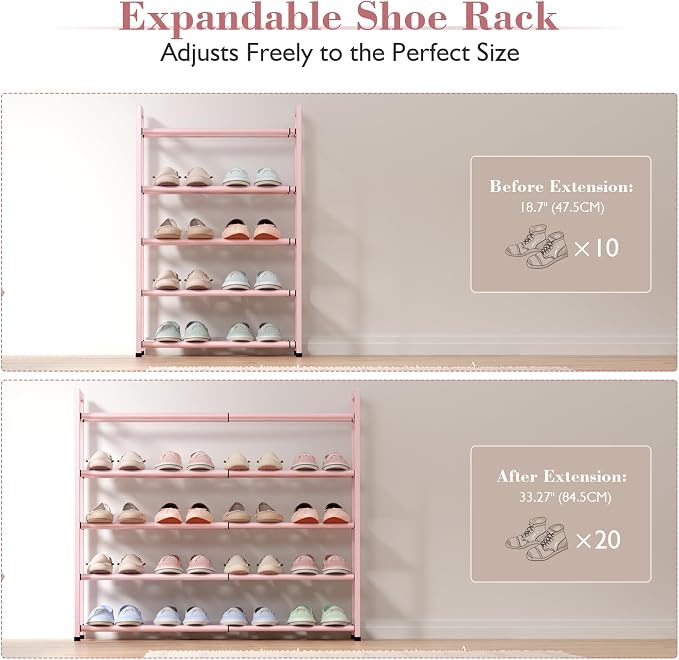 Bumusty 5-Tier Expandable Shoe Rack - Image 5