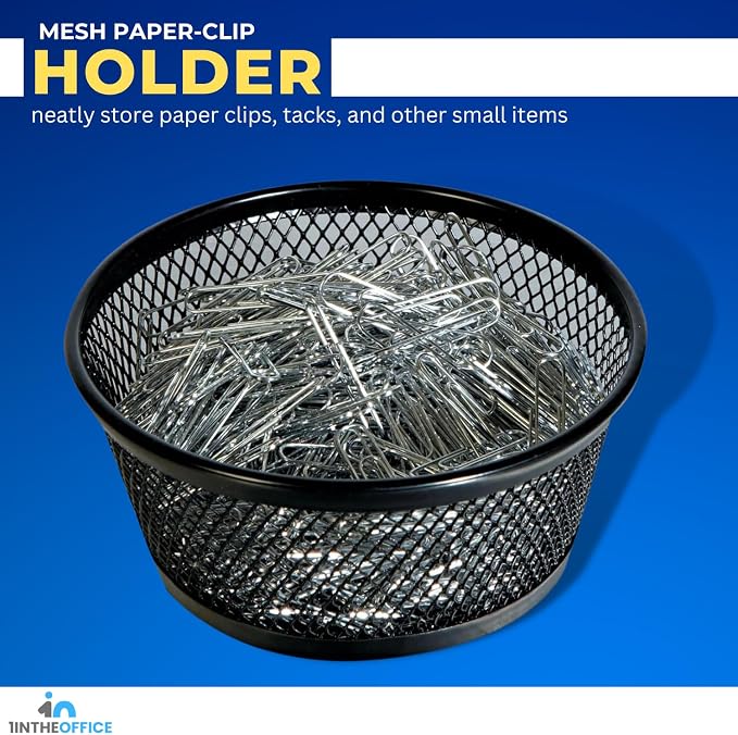 1InTheOffice Mesh Paper Clip Holder - Image 4
