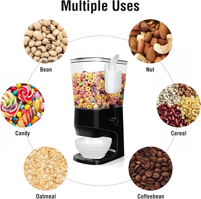 Cereal Dispenser Countertop Wath Bowls and Spoons Cereal Containers Storage - Image 6