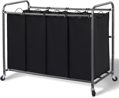 Laundry Sorter Hamper with Wheels, Heavy-Duty Laundry Sorter Rolling Cart by Unknown