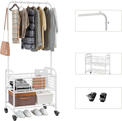 SUOERNUO Laundry Basket with Wheels Rolling Laundry Hamper Laundry Sorter Cart - Image 6