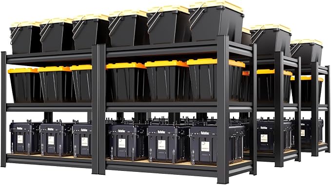6 Pack Garage Shelving Heavy Duty Storage Shelves, Metal Adjustable Shelving by AOAORGG