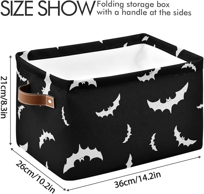 ZAZYXTJ Halloween Bat Storage Basket - Image 3