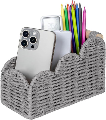 CubesLand Bedside Table Desk Organizer Caddy, Remote Pen&Pencil Holder Cup by CubesLand
