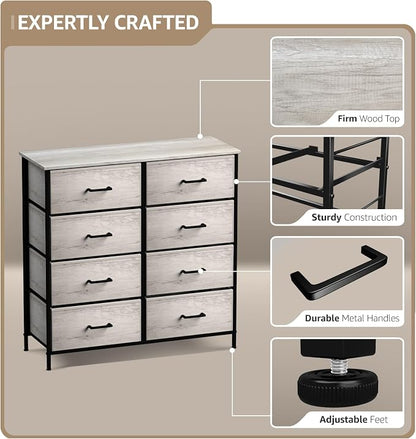 Sorbus Dresser with 8 Faux Wood Drawers - Image 4