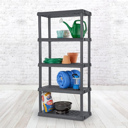 Sterilite 2-Pack 5 Shelf Unit, Heavy-Duty Shelving Storage Rack - Image 8