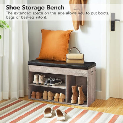 HOOBRO Shoe Storage Bench with Cushion, 32.3'' Entryway Bench with Lift Top - Image 7