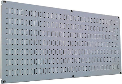 Wall Control Pegboard 16in x 32in Horizontal Grey Metal Pegboard Tool Board by Wall+Control