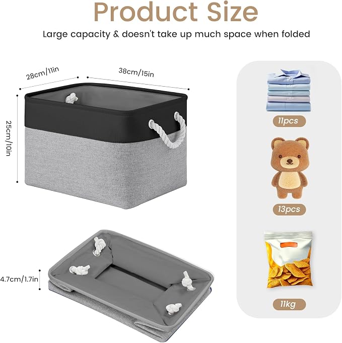 15x11x10 In Foldable Fabric Large Storage Bins - Image 4