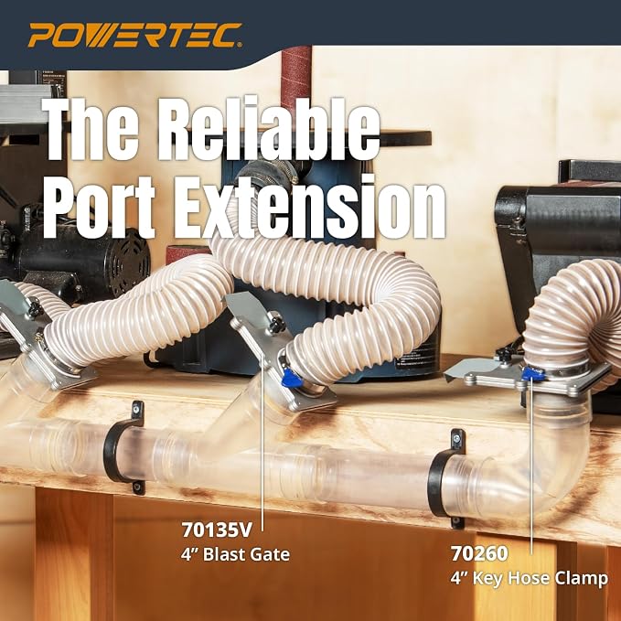 POWERTEC Clear PVC Pipe 4" x 36" Long, 4PK Plastic Tubing and 10PK Pipe Straps - Image 3