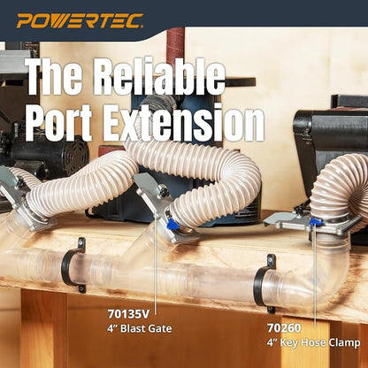 POWERTEC Clear PVC Pipe 4" x 36" Long, 4PK Plastic Tubing and 10PK Pipe Straps - Image 3