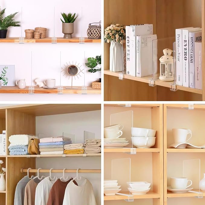 LoveBB 12 Pack Shelf Dividers for Closet Organizers and Storage - Image 5