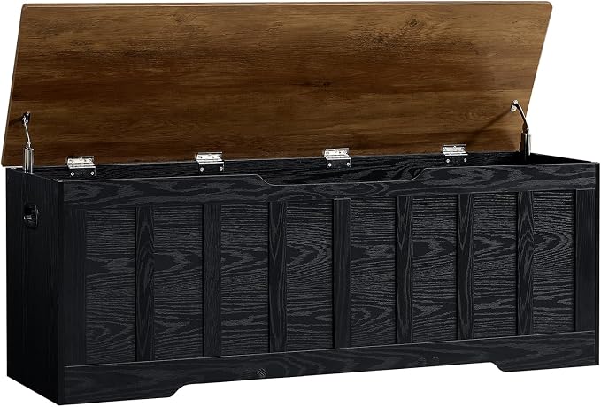 VANKILEY 51.2" Storage Chest Extra Large, Wooden Storage Bench, by Unknown