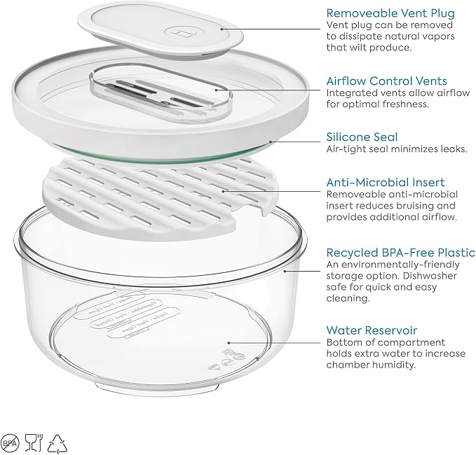 iDesign Small Round Fridge Produce Bin - Image 3