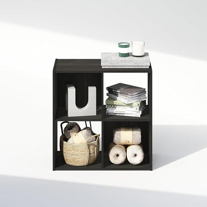 Furinno PELLI Book Shelf, 4-Cube Bookshelf, Cube Storage Organizer Bookcase - Image 6