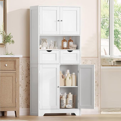 TEENFON 57.8" H Tall Bathroom Storage Cabinet - Image 2