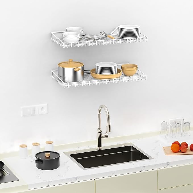 TORACK 2 Pack Wall Mounted Storage Shelves, 23.5" x 12" Wall Shelf - Image 5