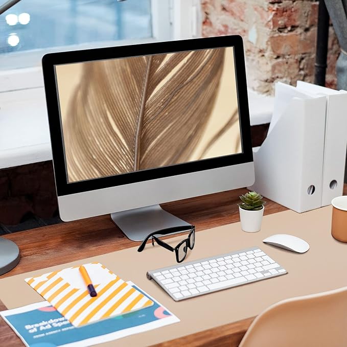 Leather Desk Pad, Mouse Pad, Non-Slip Desk Protector Mat, Leather Desk Blotter - Image 9