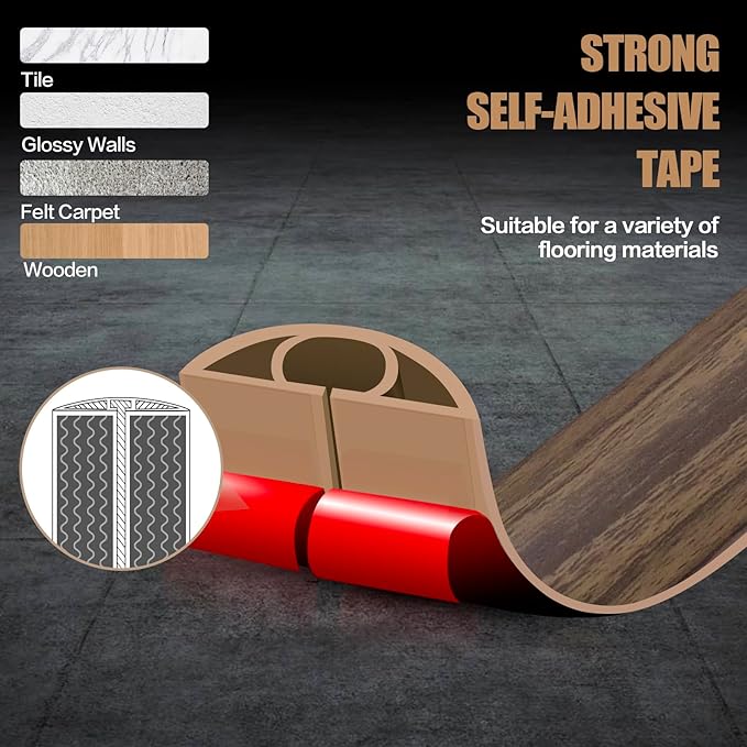 Floor Cord Cover Self Adhesive Cord Hider, 10FT Cable Management, Extension - Image 4