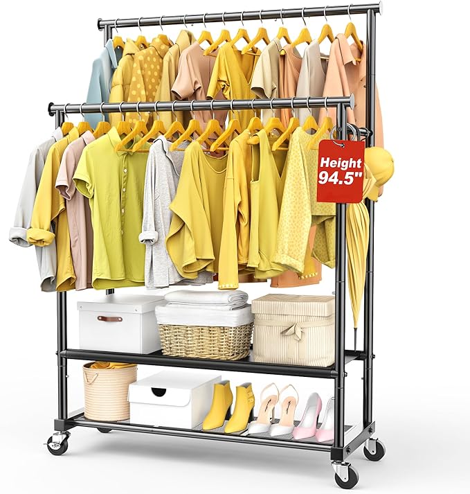 Double Rod Clothing Rack Heavy Duty by ANTIWAR