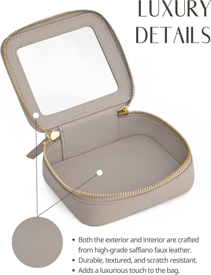 Popvibe Clear Makeup Bag Travel Cosmetic Case Transparent Toiletry Bag - Image 7