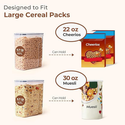 ComSaf 6.7Qt Cereal Storage Container Set of 2 - Image 4