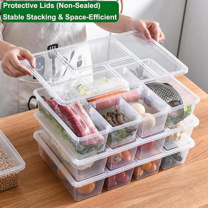 Taiuloo 2 Pack Divided Veggie Tray - Image 4