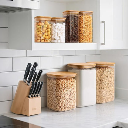 ComSaf 4.6Qt Glass Food Storage Containers, 1.2 Gallon Glass Flour and Sugar - Image 6