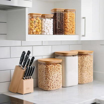 ComSaf 3.6Qt Glass Food Storage Containers, Cereal Storage Containers - Image 6